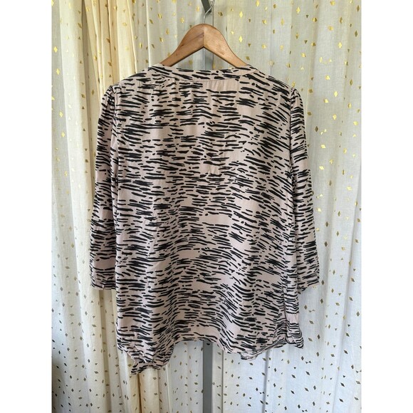 Vila Clothes Animal Print Inspired Quarter Sleeve Square Pockets Open Cardigan L - Picture 5 of 6